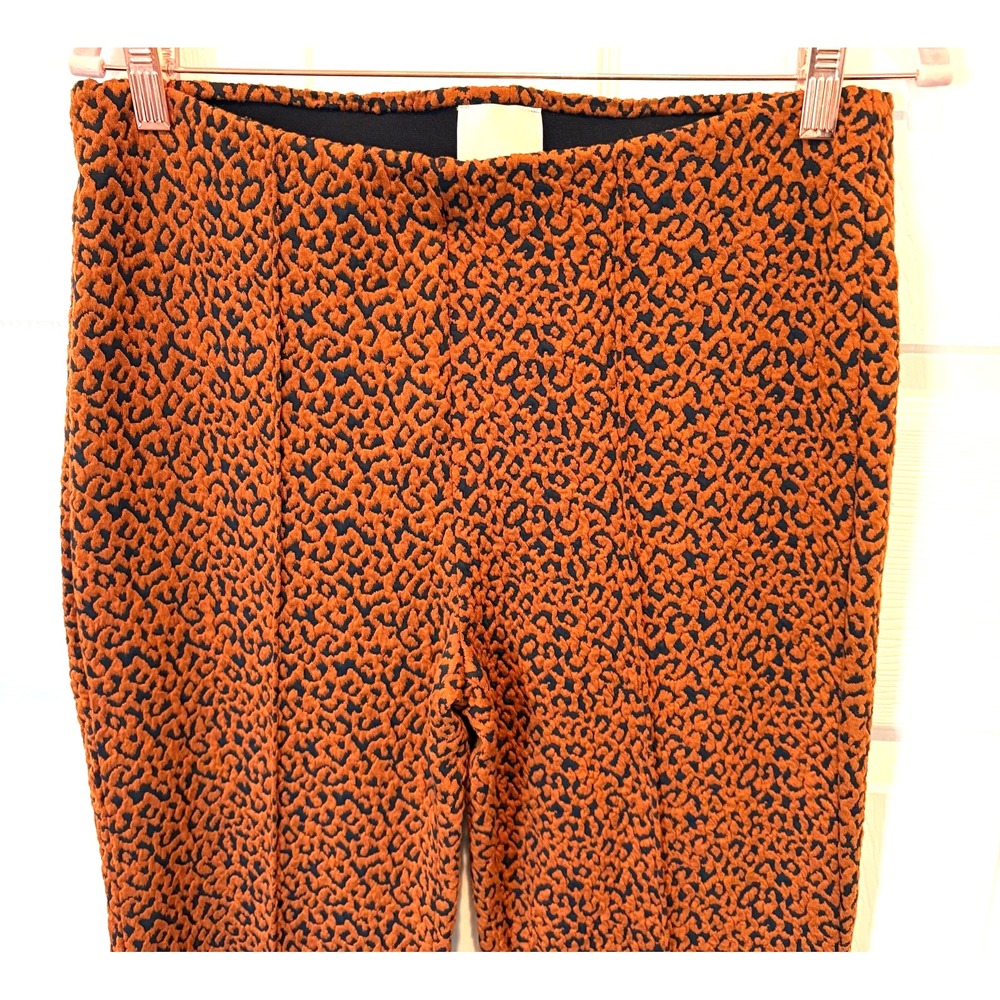 Industry Clothing Womens Pants Medium Leopard Print Flare Leg Stretch Retro EUC! - Picture 2 of 8